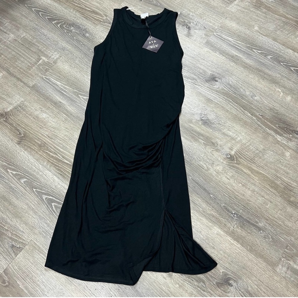 Ava & Viv Women's Plus Size Black Sleeveless Bodycon Dress- great condition